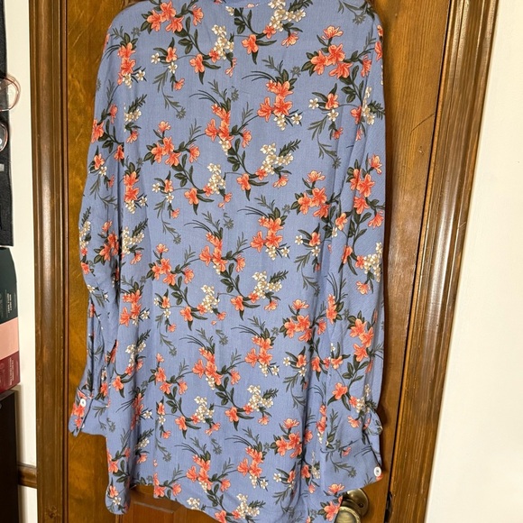 Zara raglan sleeve oversized tunic size Medium floral print EUC - Picture 3 of 4